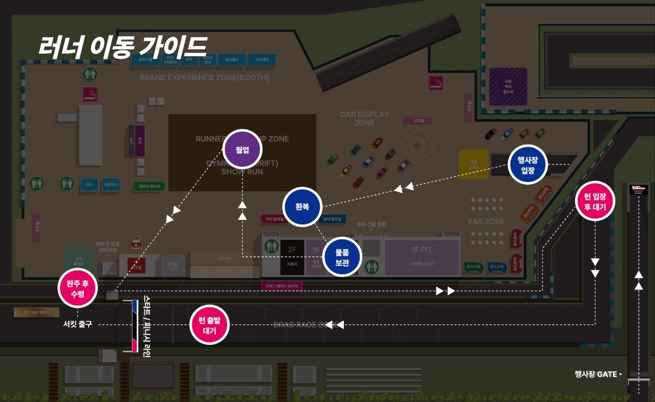 행사장 레이아웃 - RUN